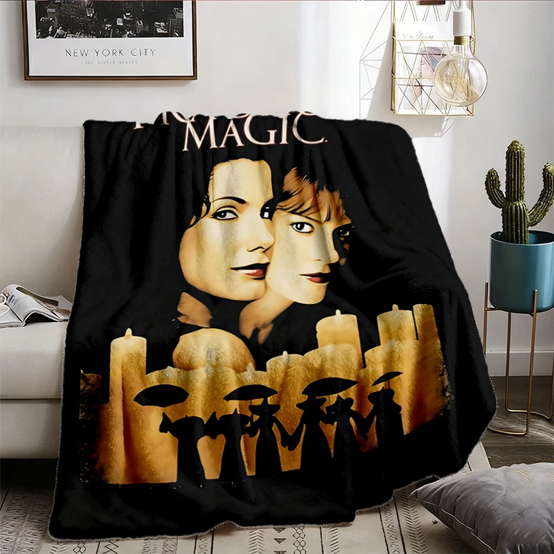Practical Magic 1998 Cozy Blanket, Vintage Witch Movie Warm Blanket, Halloween Midnight Margaritas Soft Blanket, Witchy