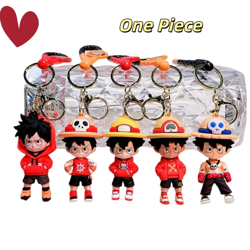 

Cute Luffy Figure Key Ring - Creative Cartoon One Piece Keychain Car Accessory & Gift Pendant