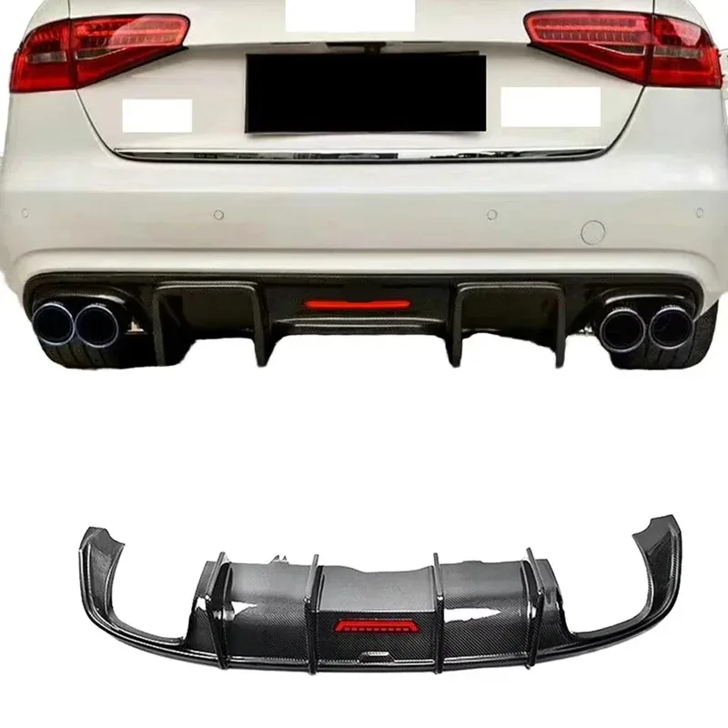 

Hot Car A4 S4 Rear Bumper Carbon Fiber Diffuser RS4 Style Diffuser Sedan Body Kit for A4 S4 B8.5 2013 2014 2015 2016