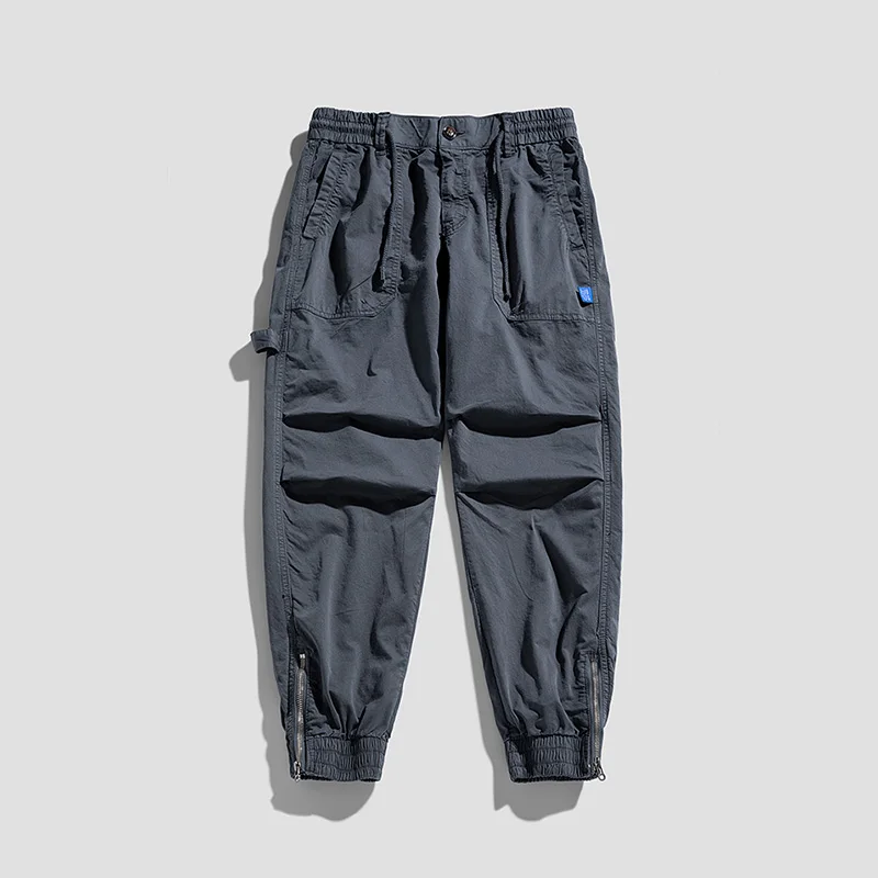 

Мужская повседневная рабочая одежда, брюки, свободный крой, толстые осенне-зимние длинные брюки, широкие брюки, сверхпрочные удобные джинсы в японском стиле