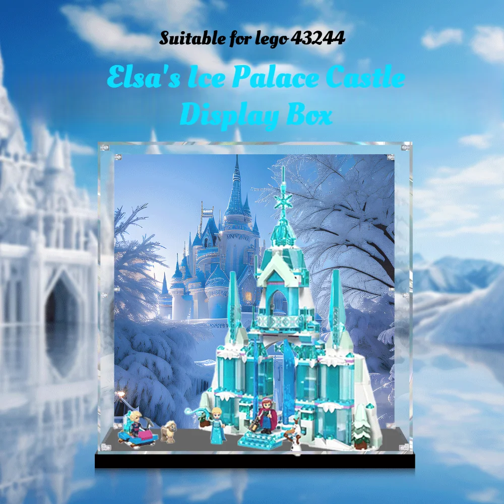 

Акриловая пылезащитная витрина для lego 43244, замок ледяного дворца Эльзы, витрина, ящик для хранения, органайзер (набор Lego в комплект не входит)