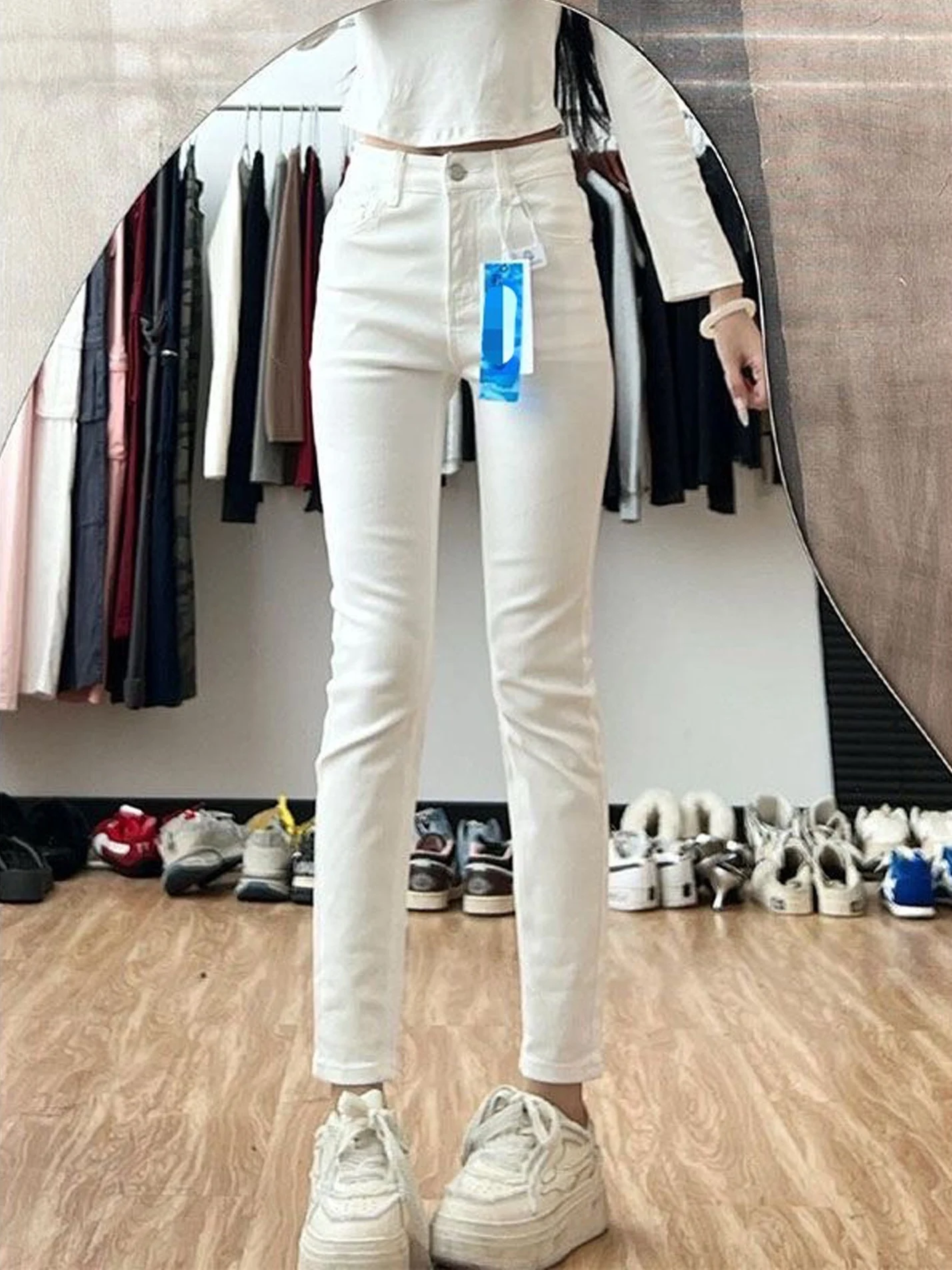 High Waist Stretchy Slim Fit Denim Jeans Women's Autumn New Style Korean Version Elasticity Pencil Pants Tight Bodycon Jeans