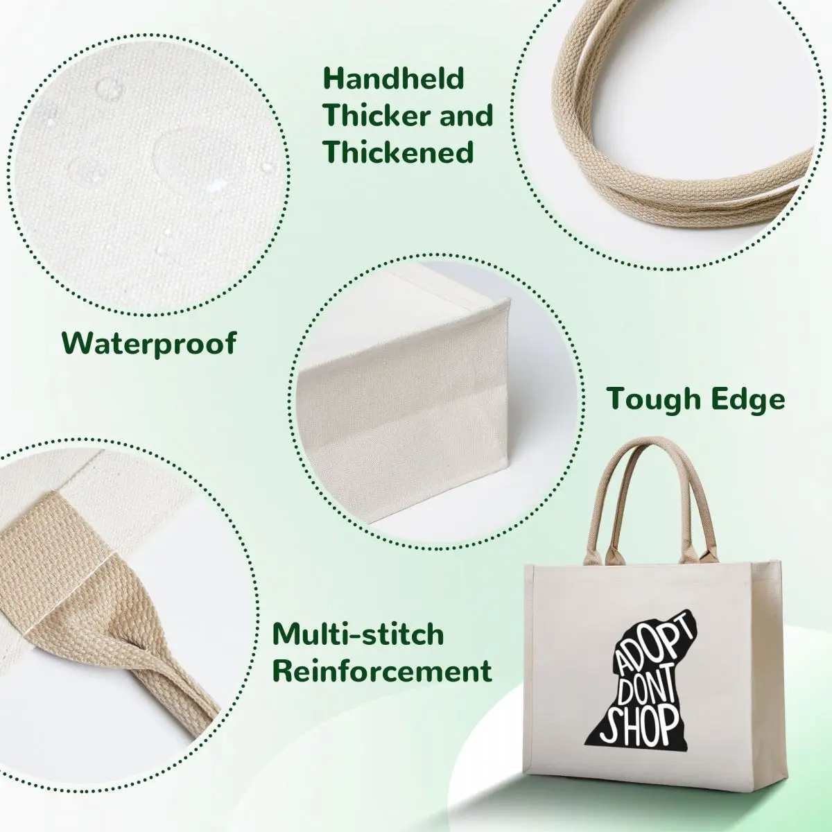 Adopt don't Shop Tote Bag Beach bag sacs de shopping Shopping bags