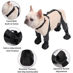 1Set Dog Shoes Puppy Dog Outdoor Sock Shoes Wodoodporne buty dla małych średnich psów Pet Paw Protector Antypoślizgowe buty przeciwdeszczowe dla psów