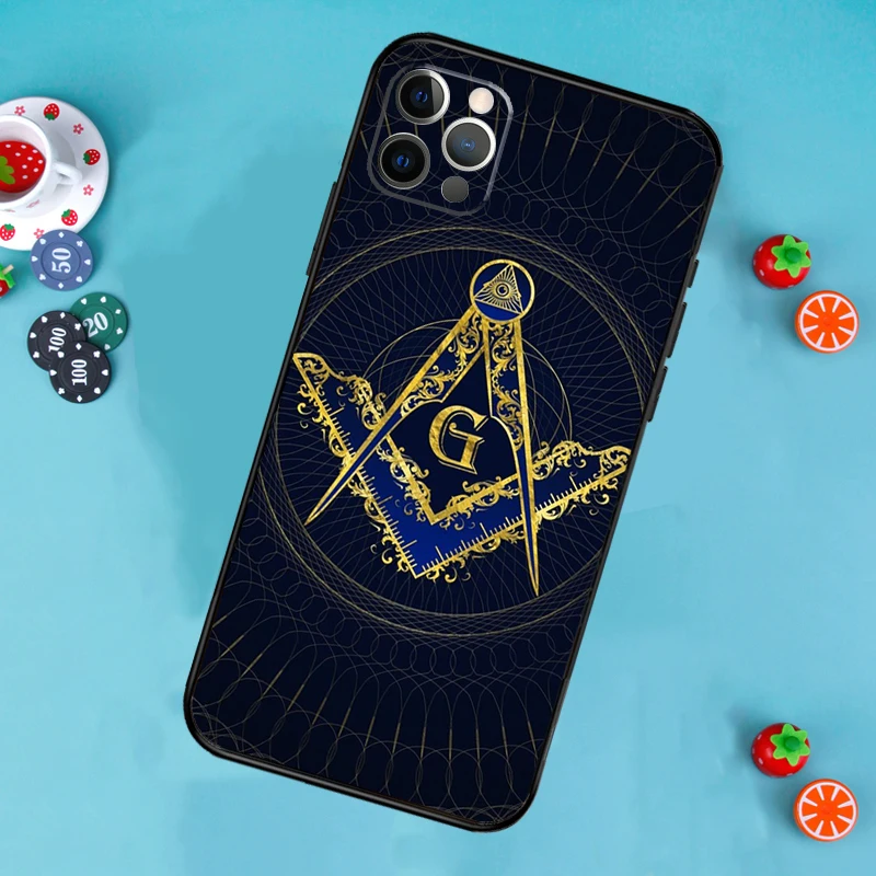 Freemasonry Logo Symbol Case For iPhone 15 14 11 12 13 Pro Max Mini X XS Max XR SE 2022 2020 7 8 Plus Cover Shell