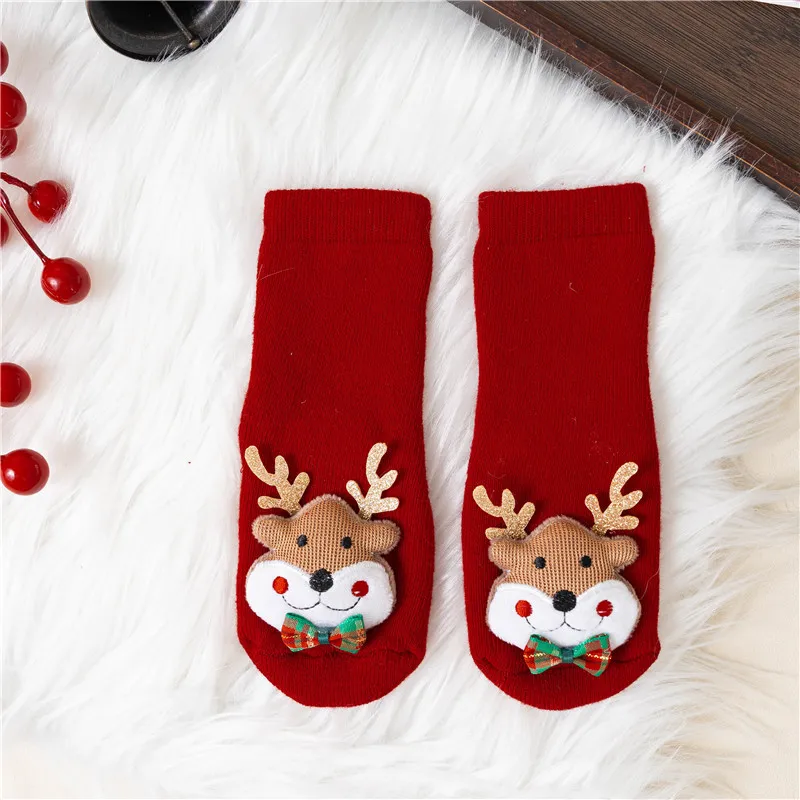 

Winter Thicken Cute Christmas Baby Socks for Boys Girls Cartoon Soft Cotton Anti Slip Solid Newborn Toddler Sock Kids 2025