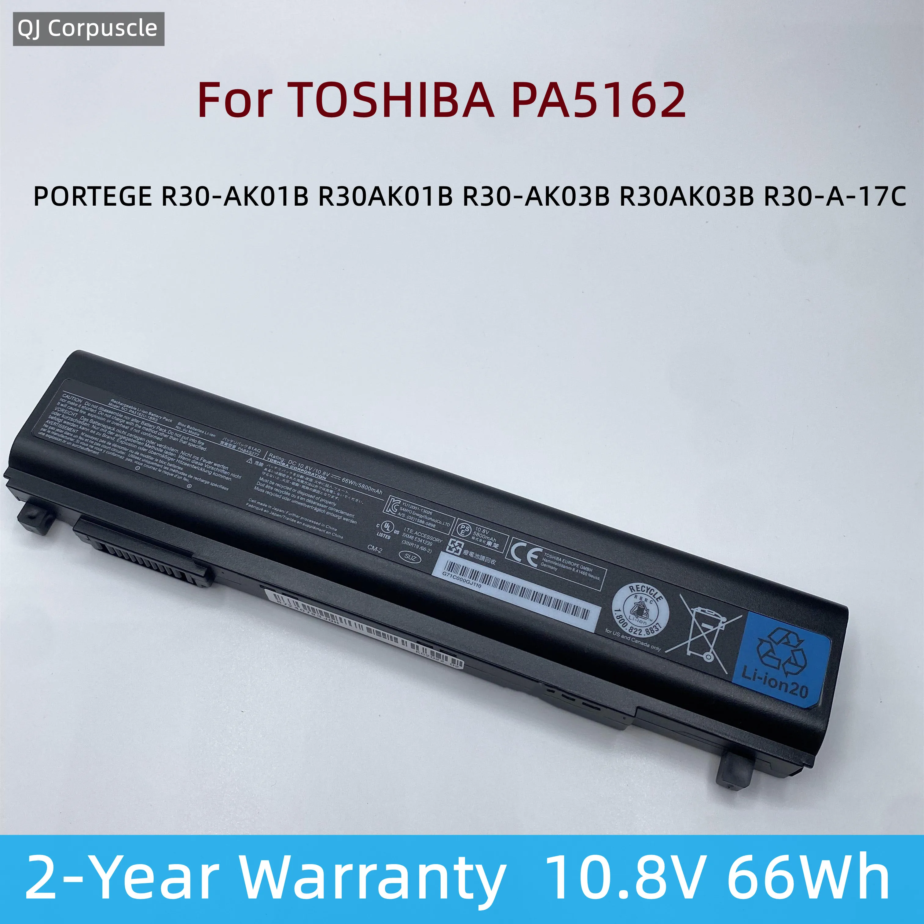 

Original PA5162 Laptop Battery For TOSHIBA PORTEGE R30-AK01B R30AK01B R30-AK03B R30AK03B R30-A-17C R30A1C5 R30A19Q PA5161U-1BRS