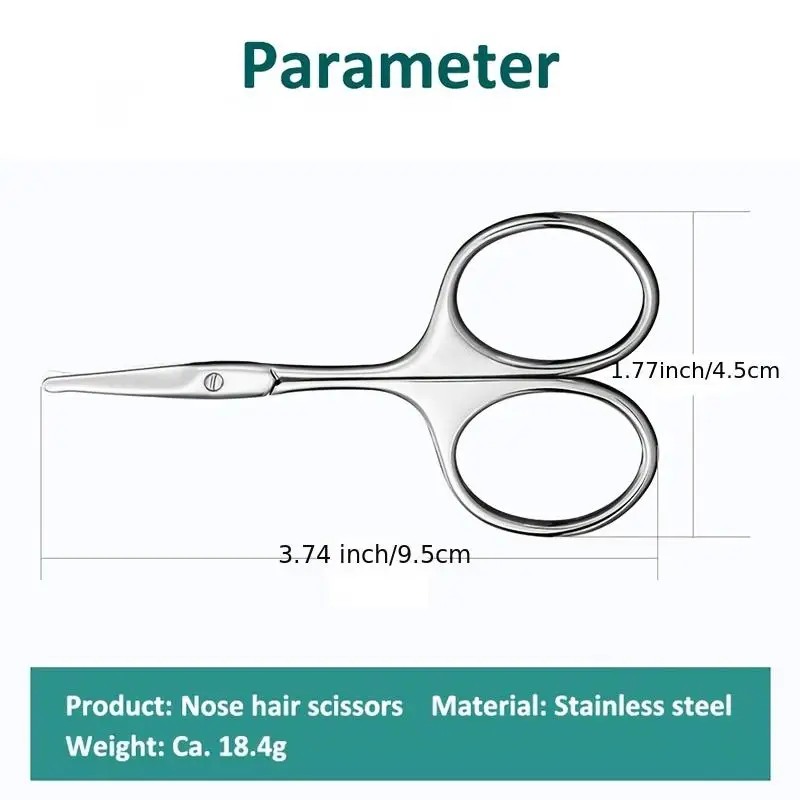 Curved Blade Eyebrow Scissors Professional Stainless Steel Precision Trimmer Eyebrow Eyelash Hair Remover Tool Nose Hair Scissor