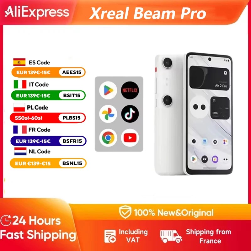 Xreal Beam Pro Version mondiale avec Google Play Nreal Beam bote de Projection 3DoF pour lunettes XREAL Air, Air2 Air2 Pro AR