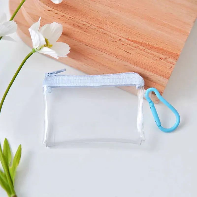 Portable Transparent Bag Coin Purse Earphone Data Cable Storage Zipper Bags Travel Organizer Packaging Storage Handbag Pouch