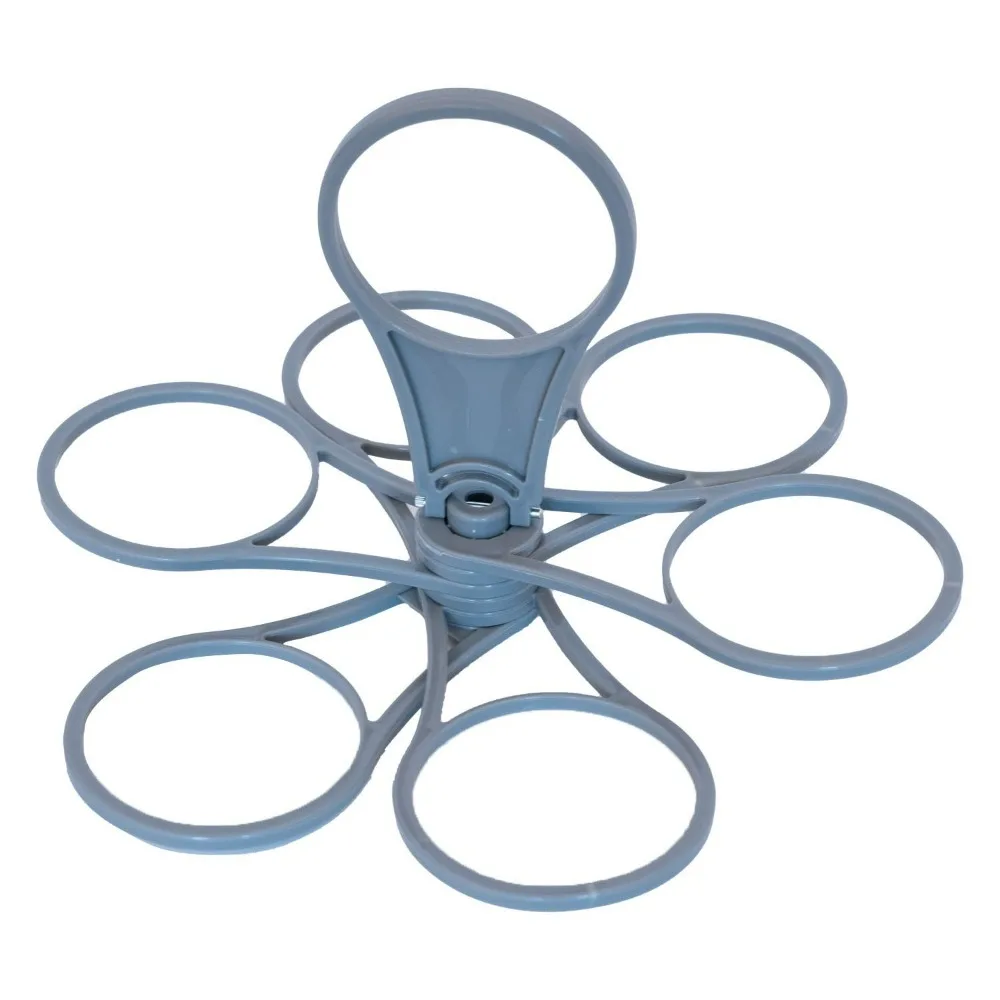 Collapsible Rotatable Portable Cup Holder - 6-Cup Plastic Carrier for Party Wine & Coffee Cups Creative Tote Rack