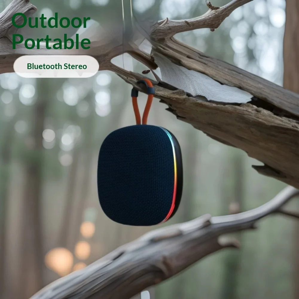 High Power Stereo Bluetooth Speaker Portable Large Volume Wireless Subwoofer RGB Dynamic Light Support TF FM Outdoor Gathering A