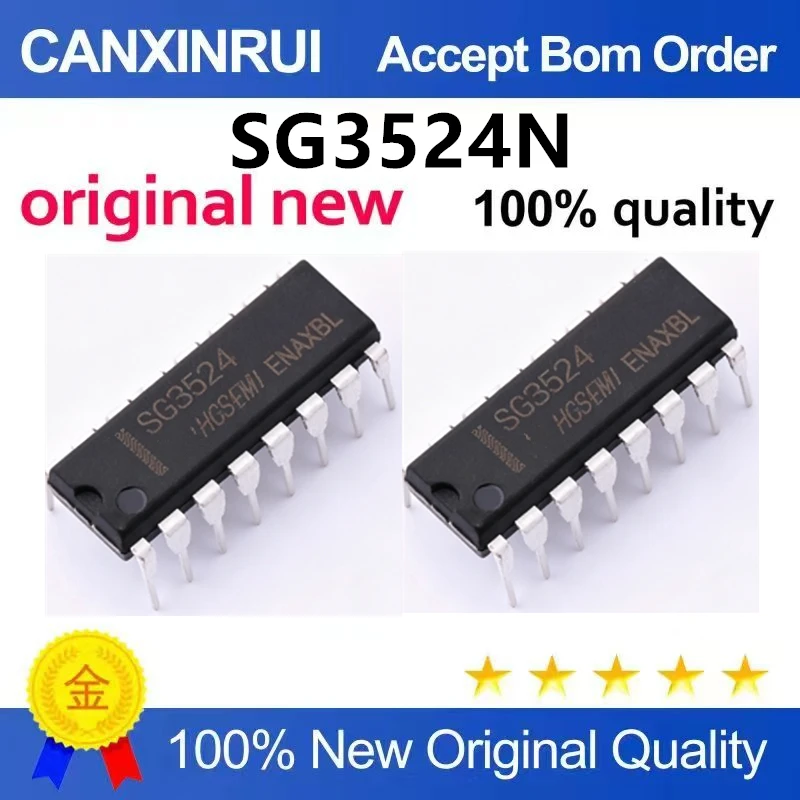 （5pcs-10pcs）Brand new original SG3524N dual channel adjustable PWM control chip with DIP16 direct insertion