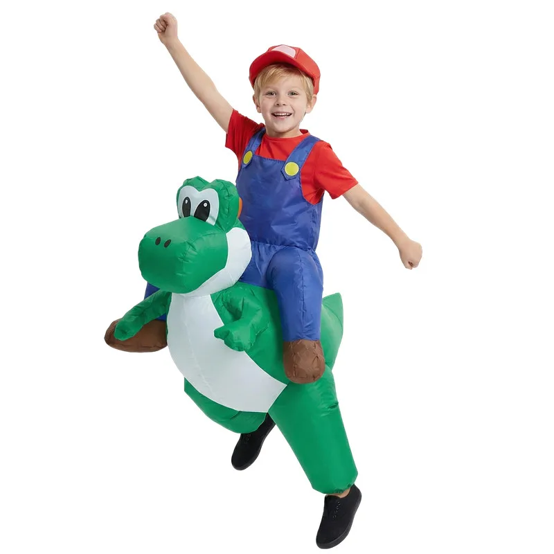 Costume de plombier gonflable de dinosaure, Costume de plombier pour adultes et enfants, spectacle de fête d'halloween, fêtes de danse et de carnaval