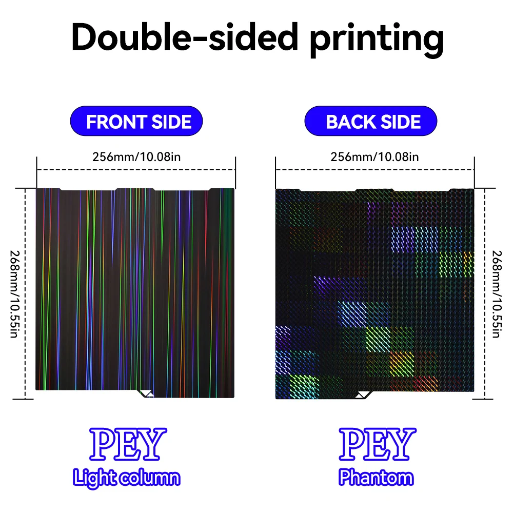 Anycubic Kobra 3コンボビルドプレート256x268mm PEO PET PEY PEN PEI両面シート Anycubic Kobra 3用スプリングスチールシート