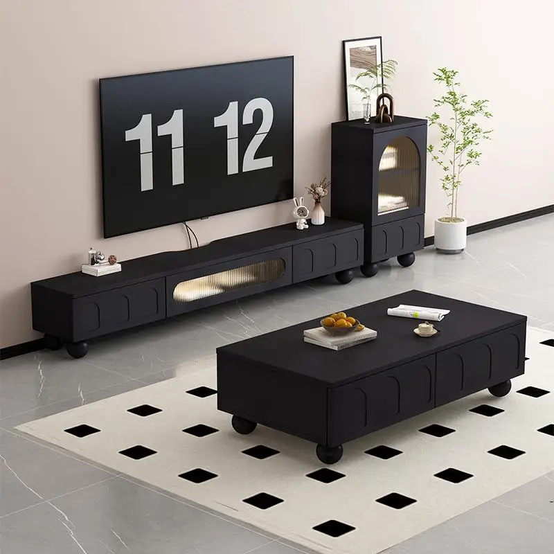 

Suspended Beautiful Fashion Waterproof TV Cabinet Solid Wood Modern Simple French Cabinet Escabroso Living Room Furniture