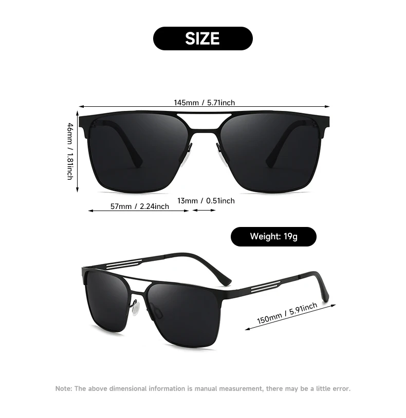 Neue Photochrome Polarisierte Sonnenbrille Mann Hohe Qualität UV400 Sonnenbrille Im Freien Fahren Angeln Pilot Brillen – Detail 7