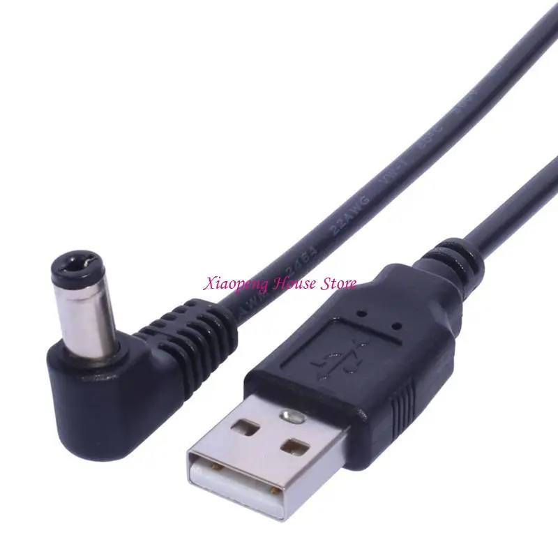 편리한 1M USB ~ DC5.5 x 2.1mm 충전 코드 하드 드라이브 인클로저, 미니 어항 및 책상 램프 77JC와 호환됩니다.