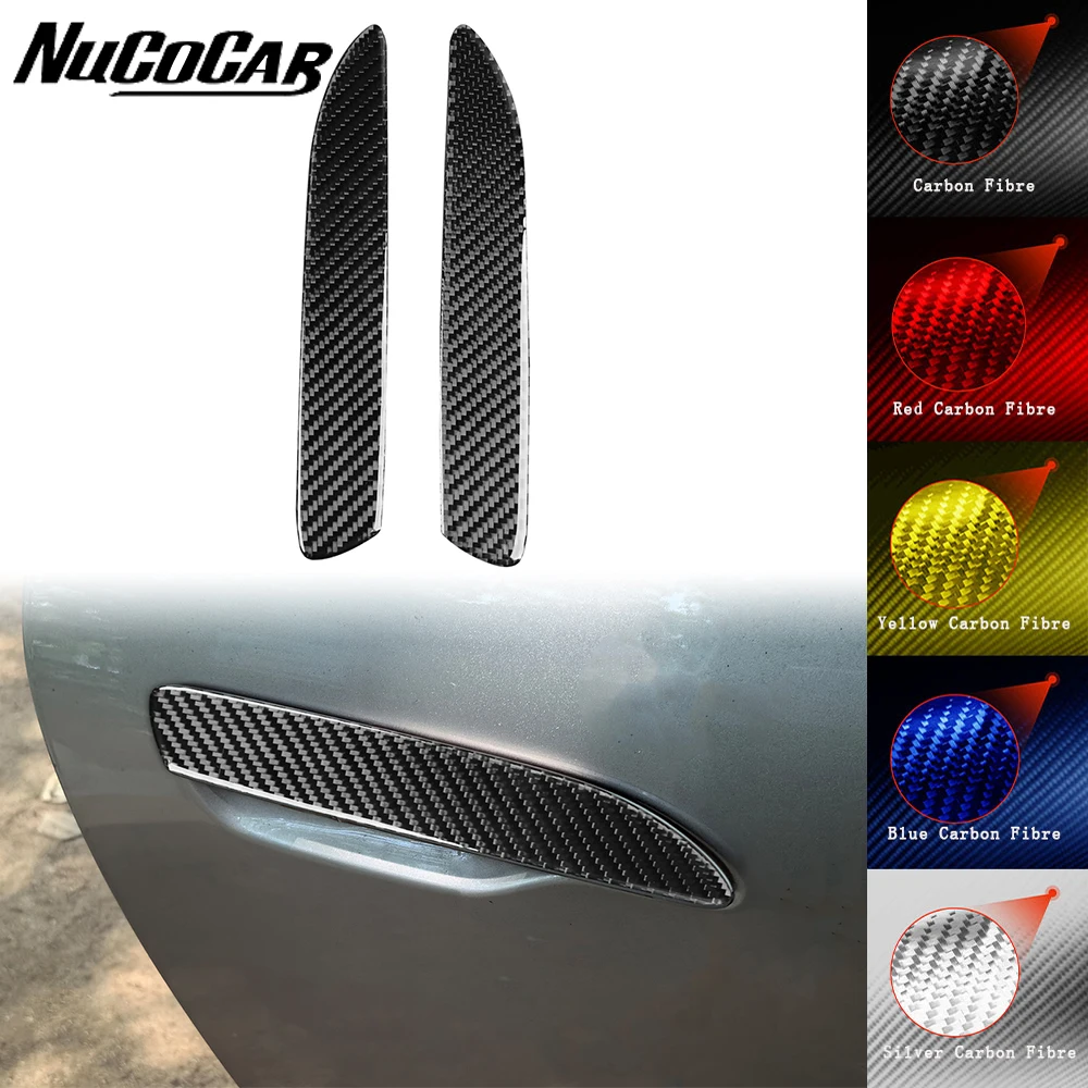 

For Porsche 911 992 2019-2024 Carbon Fiber Exterior Door Switch Handle Panel Trim Cover Car Accessories Decorative Stickers
