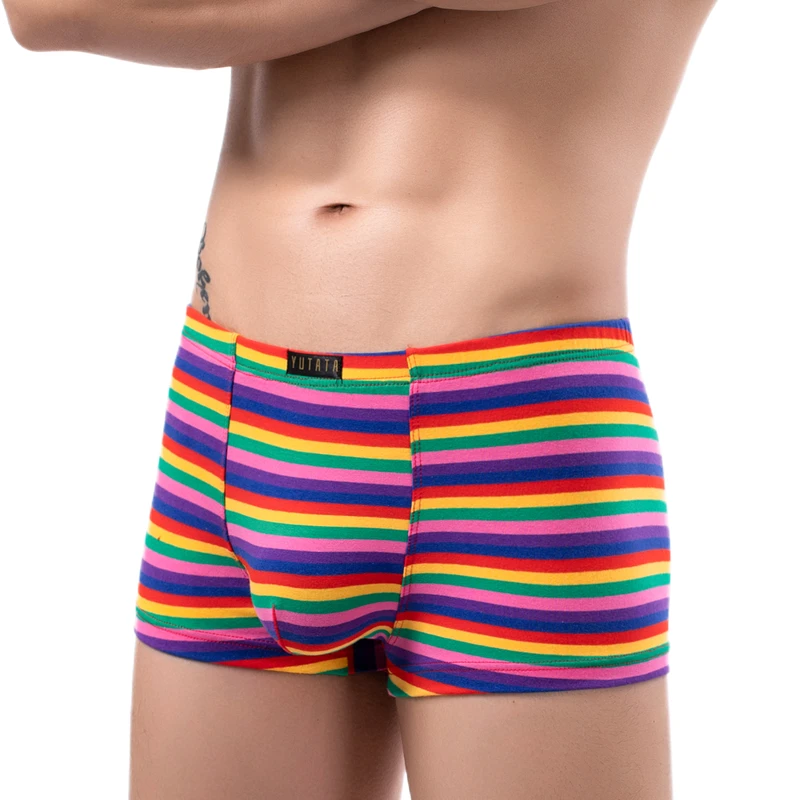 Mens Boxer Sexy Underwear Men Cotton Breathable Boxershorts Underpants Man Striped Boxers Hombre Boxer Shorts Men\'s Panties