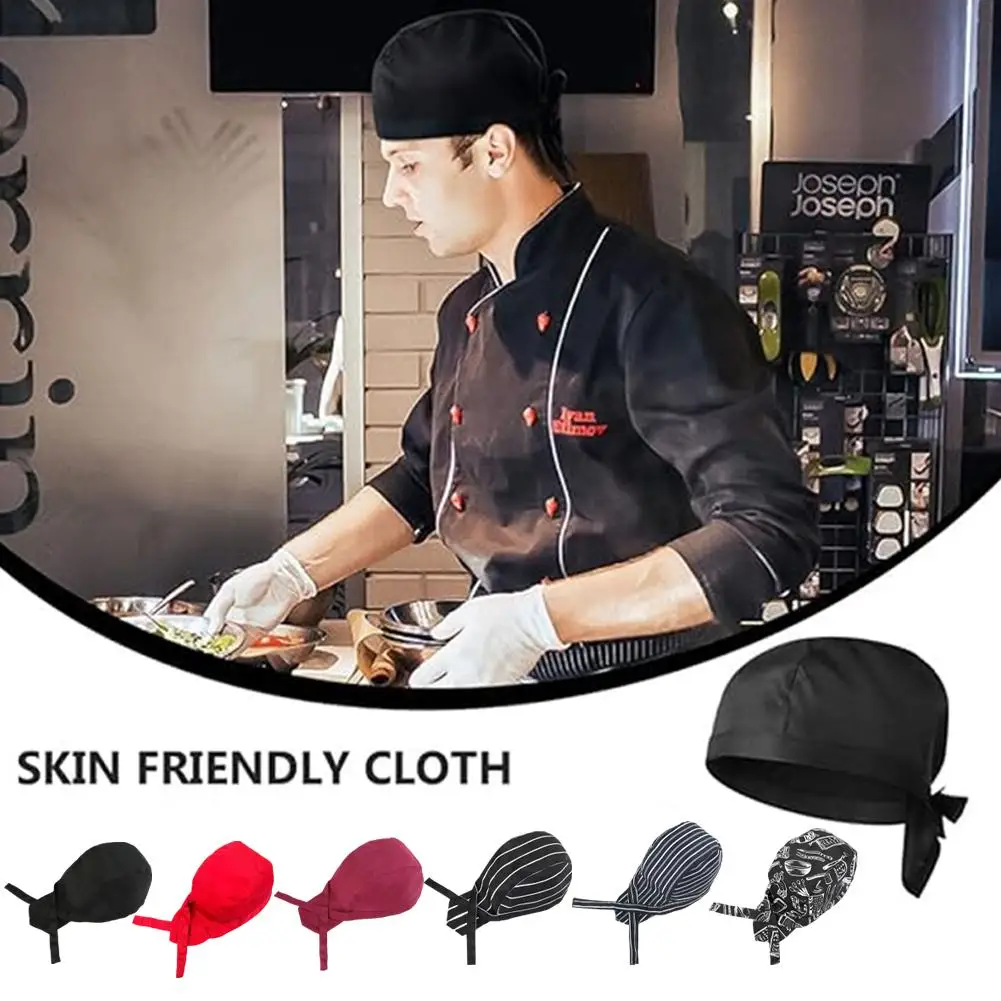 Unisex chefs hat Pirate Hat Waiter Hats Hotel Restaurant Work Cap Cook Kitchen chef Forward Wear Canteen hat Bakery Q0U6