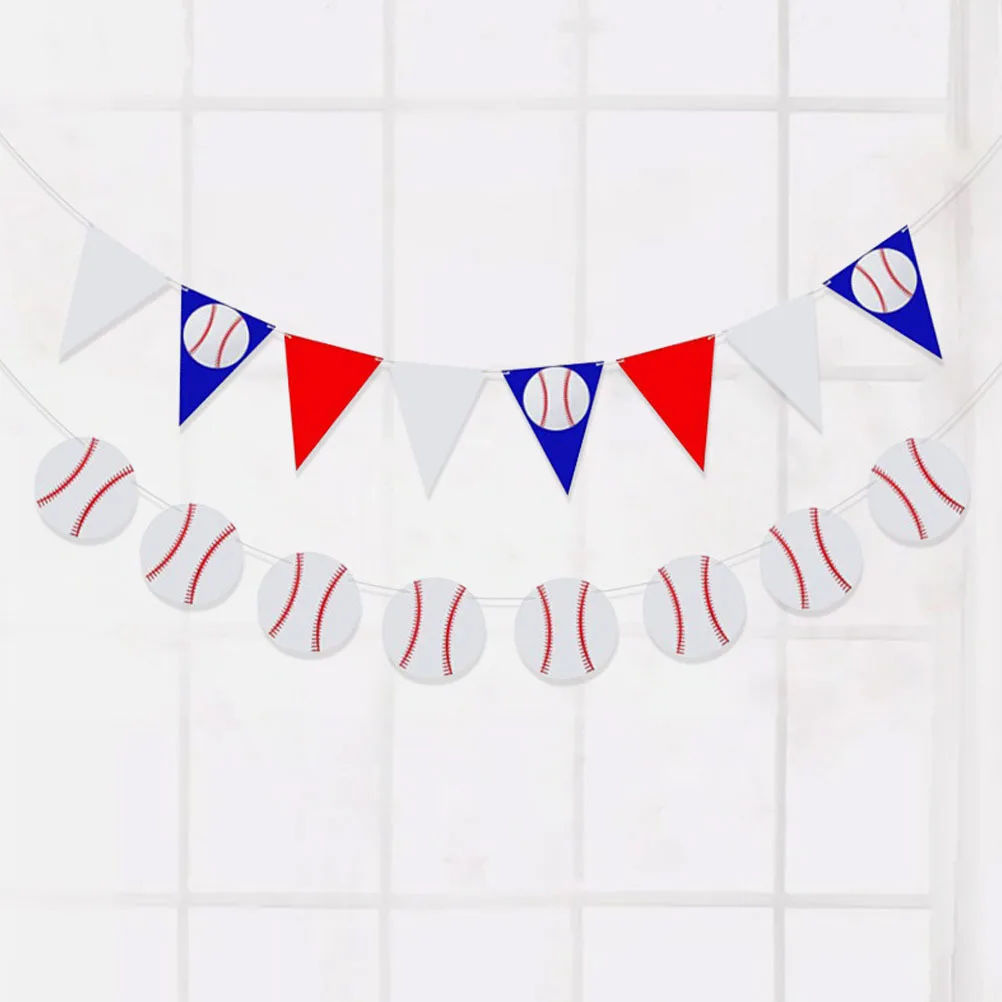 

4Pcs Baseball Banner Decorations Reusable Hanging Banner for Party Photo Prop Background Wall Decor Party Hanging Decor