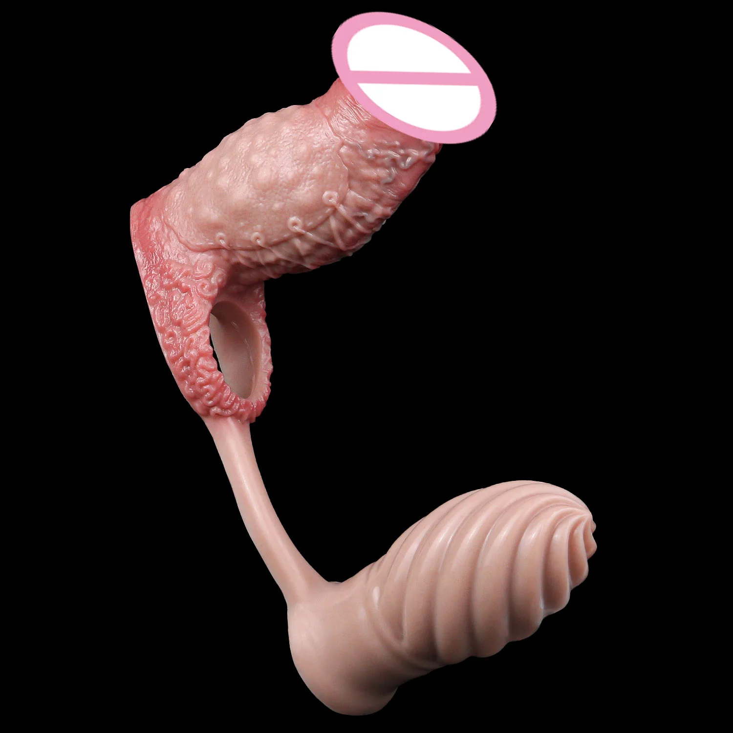 NNSX Reusable Penis Sleeve Penis Girth Extender Realistic Cock Sheath Ultra-Soft Delay Ejaculation Sex Tools For 18+ Men