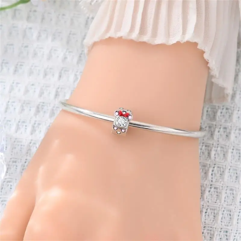 925 Silver Talking Mouse Series Charm Bead Pendant Fit Original Bracelet Necklace DIY Women Festival Party Birthday Jewelry Gift