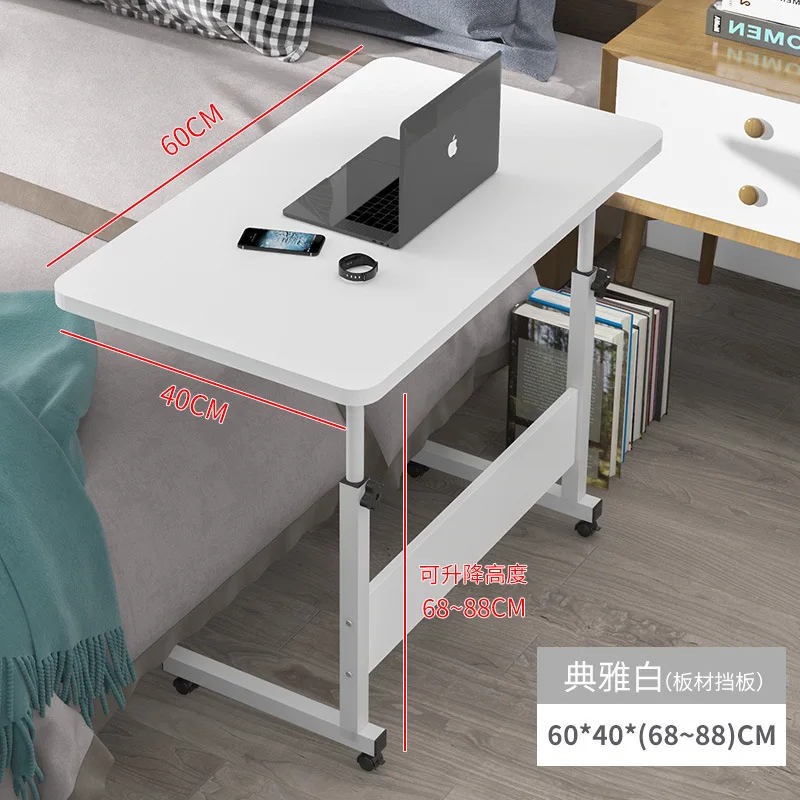 Folding Computer Mobile Lift Desk, Study Table, Height Adjustable, Lap Bed Tray, Scrivania Standing Furniture