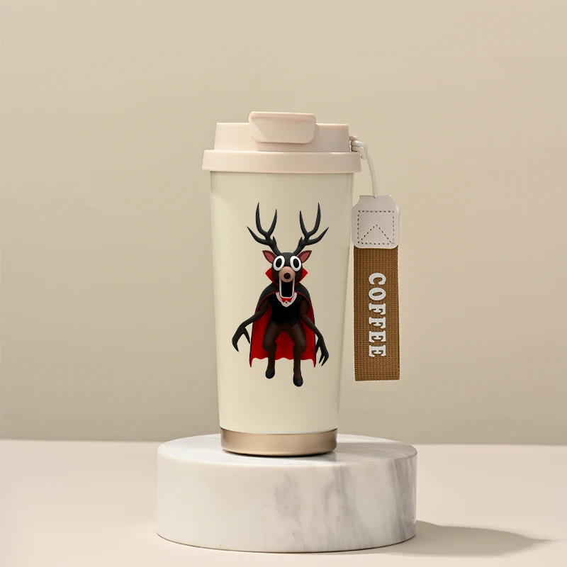 زجاجة مياه من الفولاذ المقاوم للصدأ 99 ليلاً في الغابة، كوب معزول محمول بسعة كبيرة، كوب ماء مطبوع عليه رسوم متحركة، هدية عيد ميلاد #6