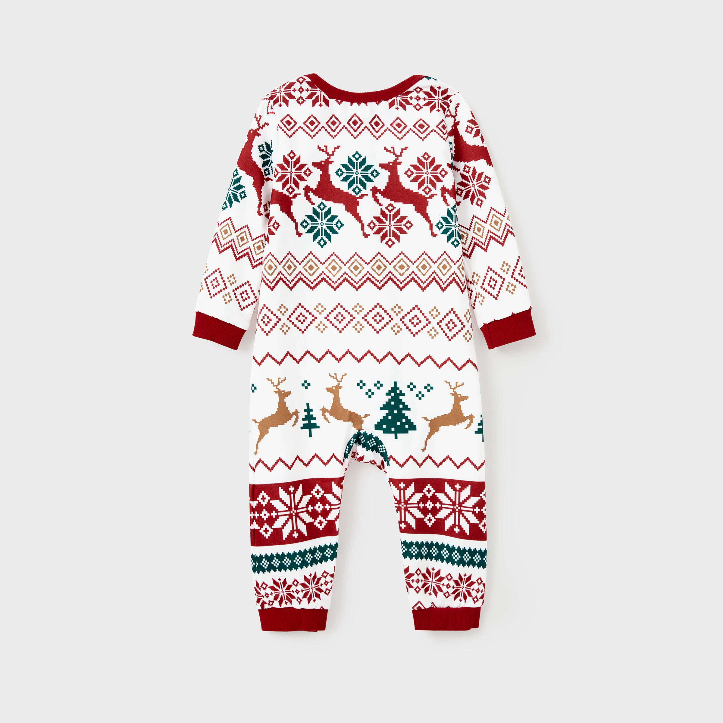 PatPat Christmas Sweatshirt Allover Pattern Reindeer Outfits Matching for Family