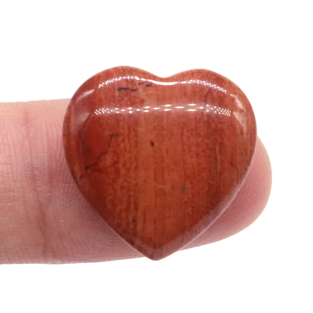 20MM forma de corazón amor cristal piedra Natural amatistas ágata cuarzo Ojo de Tigre Mineral curación piedra preciosa espécimen decoración del hogar