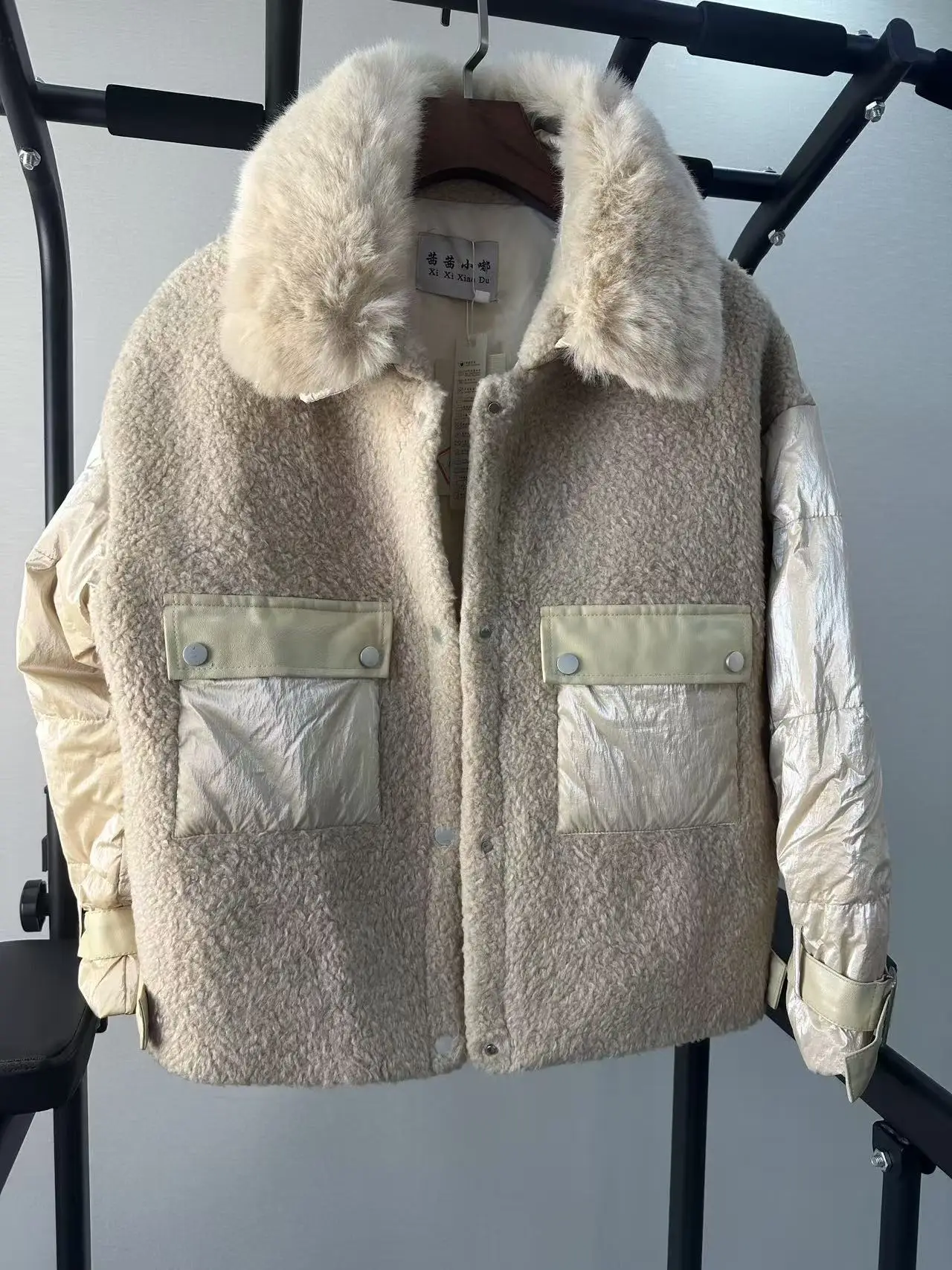 

AYUNSUE Real Wool Jacket Women Winter Clothes Warm Woman Coats Fox Fur Collar Unique Promotion Minor Flaws No Refund No Exchange