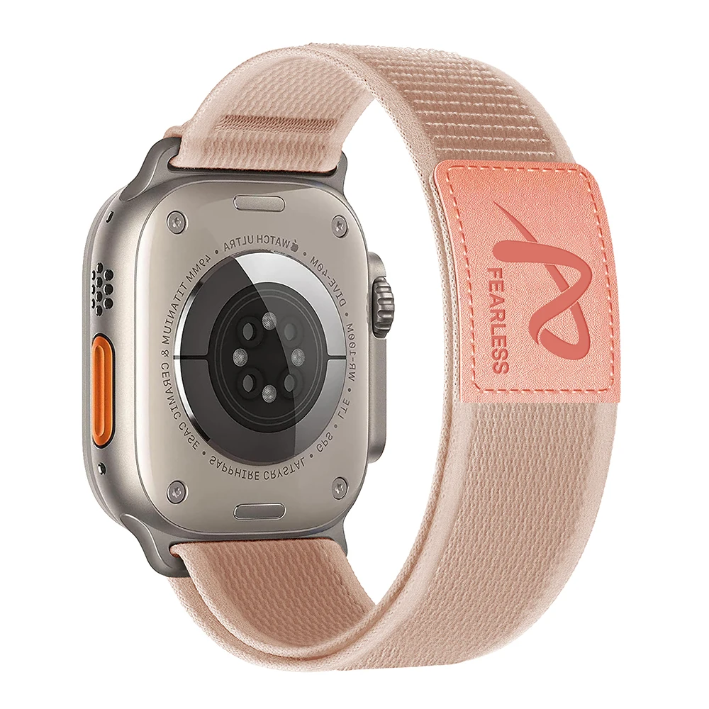 Trail Loop Armband für Apple Watch Ultra Band 49 46 45 44 42 41 40 Nylon-Armband mit Lederschnalle für Watch Serie 11 10 9 8 7 6 5 4