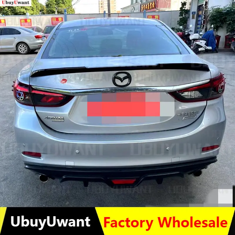 For Mazda 6 Atenza Spoiler 2014 2015 2016 2017 2018 2019 2020 ABS Carbon Fiber Pattern Material Car Spoiler Color Spoiler