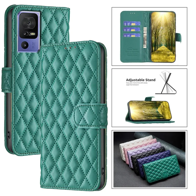 Funda de cuero tipo billetera para TCL 40 30 SE 305 306 405 TCL405 TCL40 40SE 30SE TCL305 soporte Coque Flip fundas protectoras para teléfono Capa