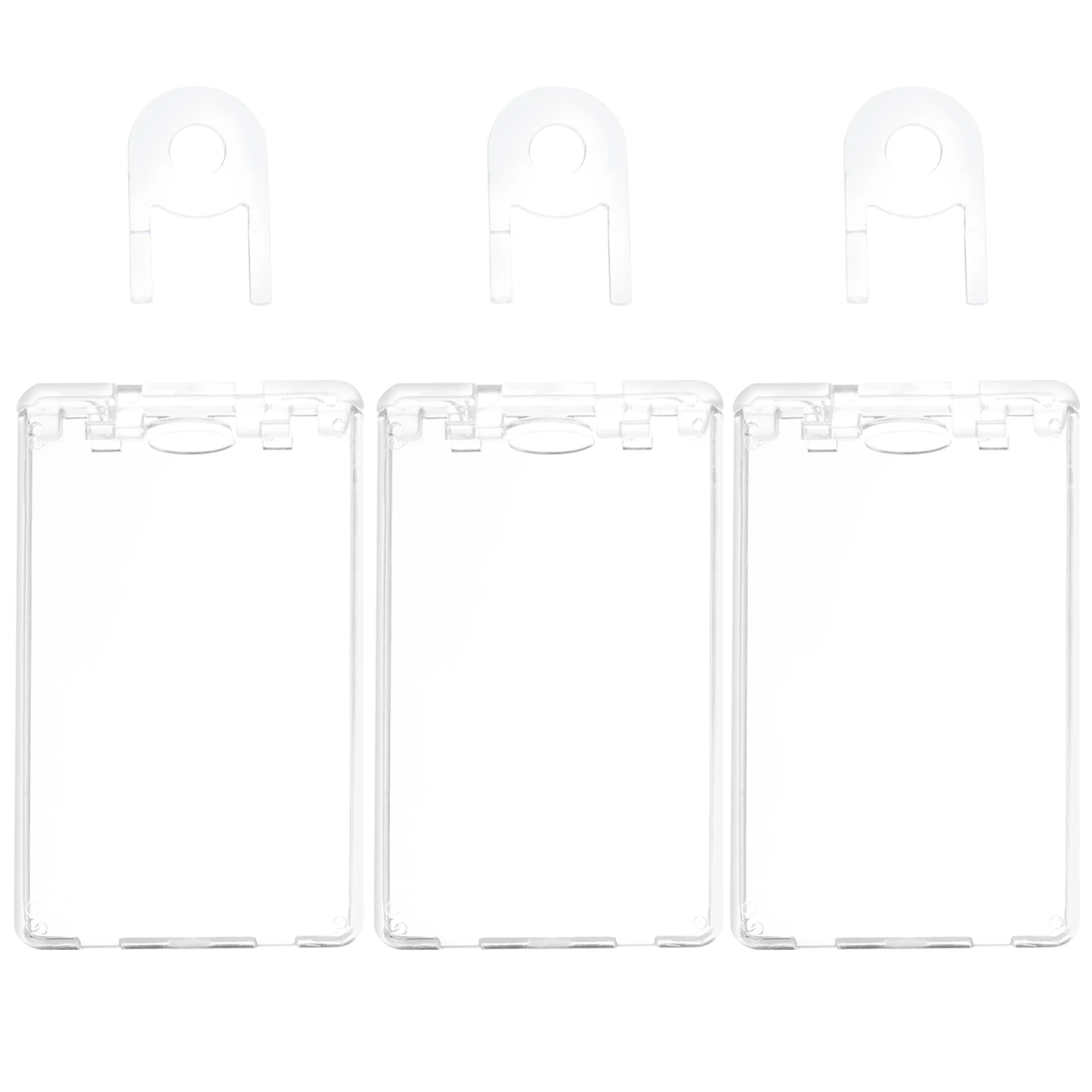 

3pcs Transparent Holders 60x135mm Clear Protectors ID Card Chest Badge Id Id Protector Badge Holder Cover Plastic
