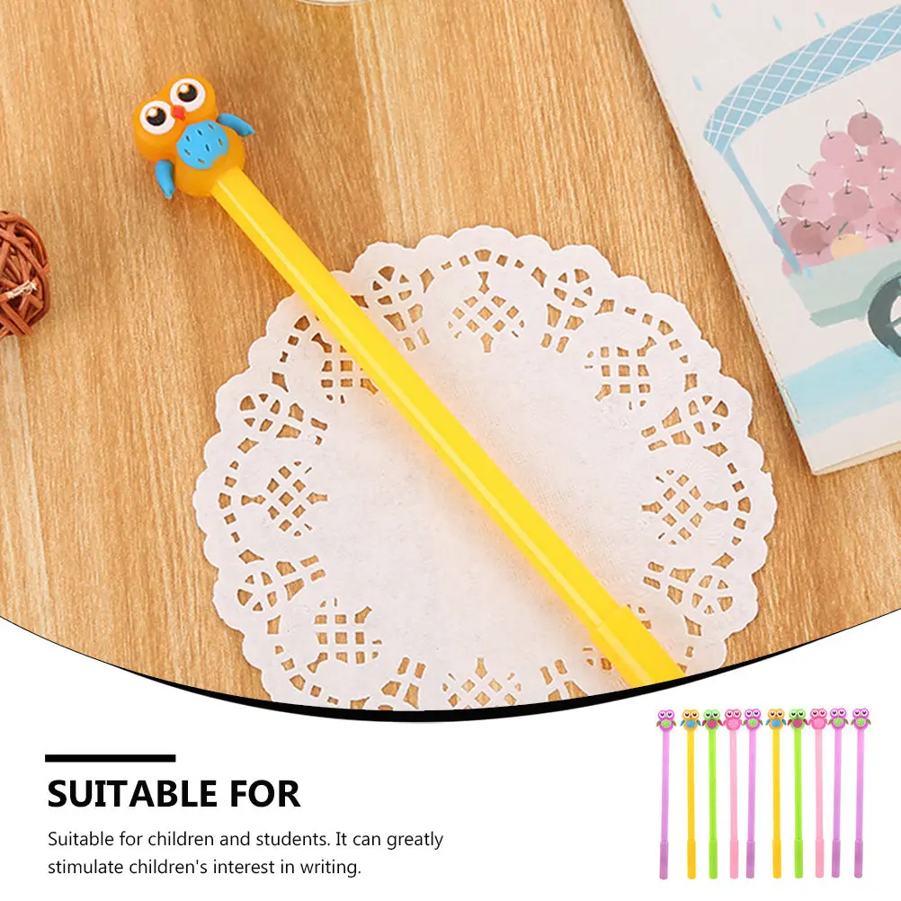 

10 Pcs Cute Pen Creative 's Pens Novelty Writing Gel Funny Ballpoint Colorful Cartoon