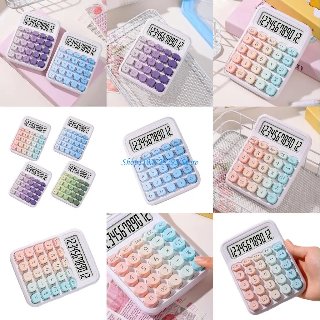Y2GD Silents Operation Gradient Candy Color Calculator ABS Construction for Office Use