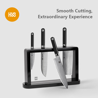 HuoHou Damascus Steel 5-Piece Chef's Knife Set - Black Ebony Gift Box with 12-Layer Patterned Blades, Dishwasher Safe & Ergonomi