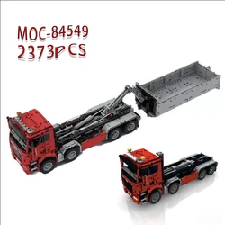 MOC-84549 2373 Pieces Container Hook Lifting Dump Truck Model Building Self-locking Building Blocks Birthday Gift Christmas Gift