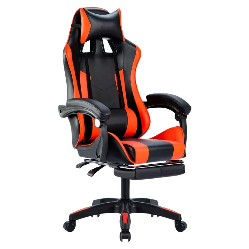 Cadeiras de Jogo Giratórias para Gamers com Descanso para os Pés