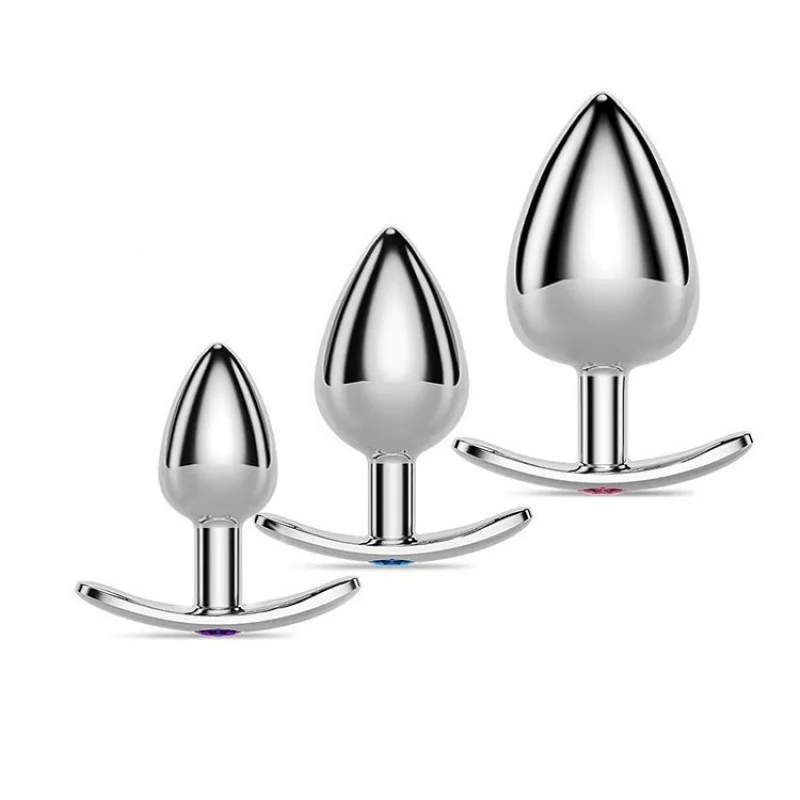 Metal Crescent Base Sex Product Accessories Base Anal Dilatation Device Adult Sex Product Cylindrical Butt Plug Foreign Trade