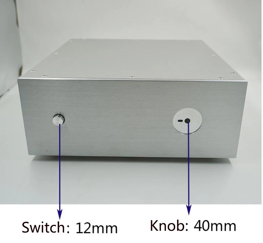 Multipurpose  all aluminum power amplifier chassis preamplifier tube amp DIY blank panel case Width 308* Depth 308* Height 120mm