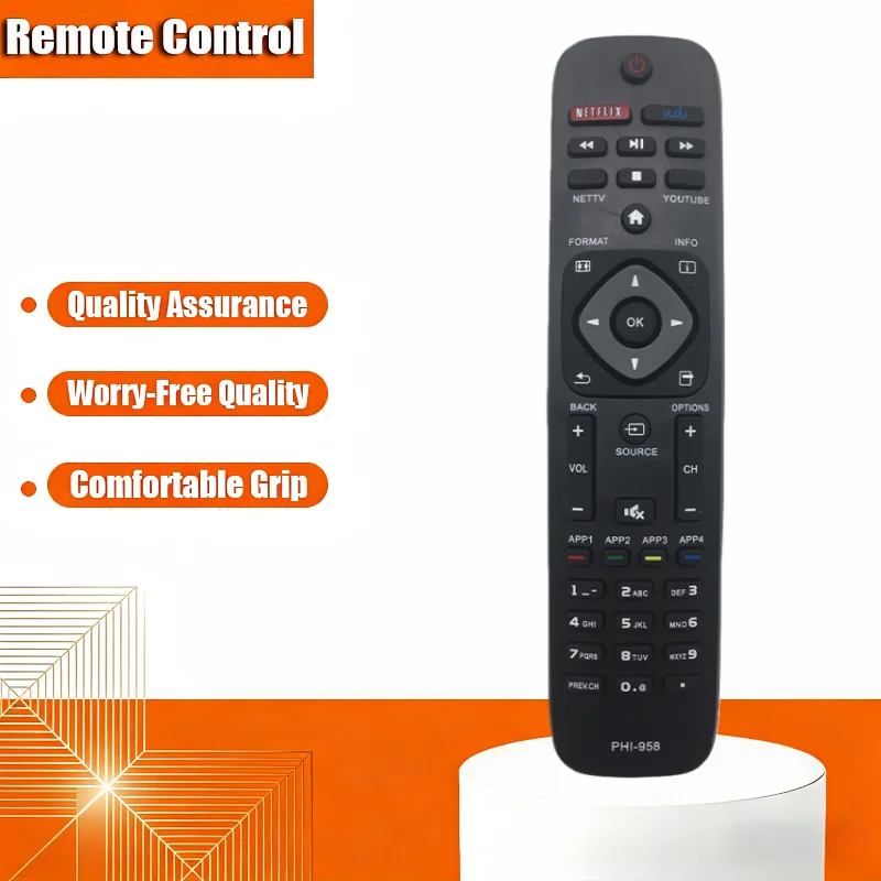 

New Replaced PHI-958 Remote Control for Philips Smart TV URMT39JHG003 YKF340001
