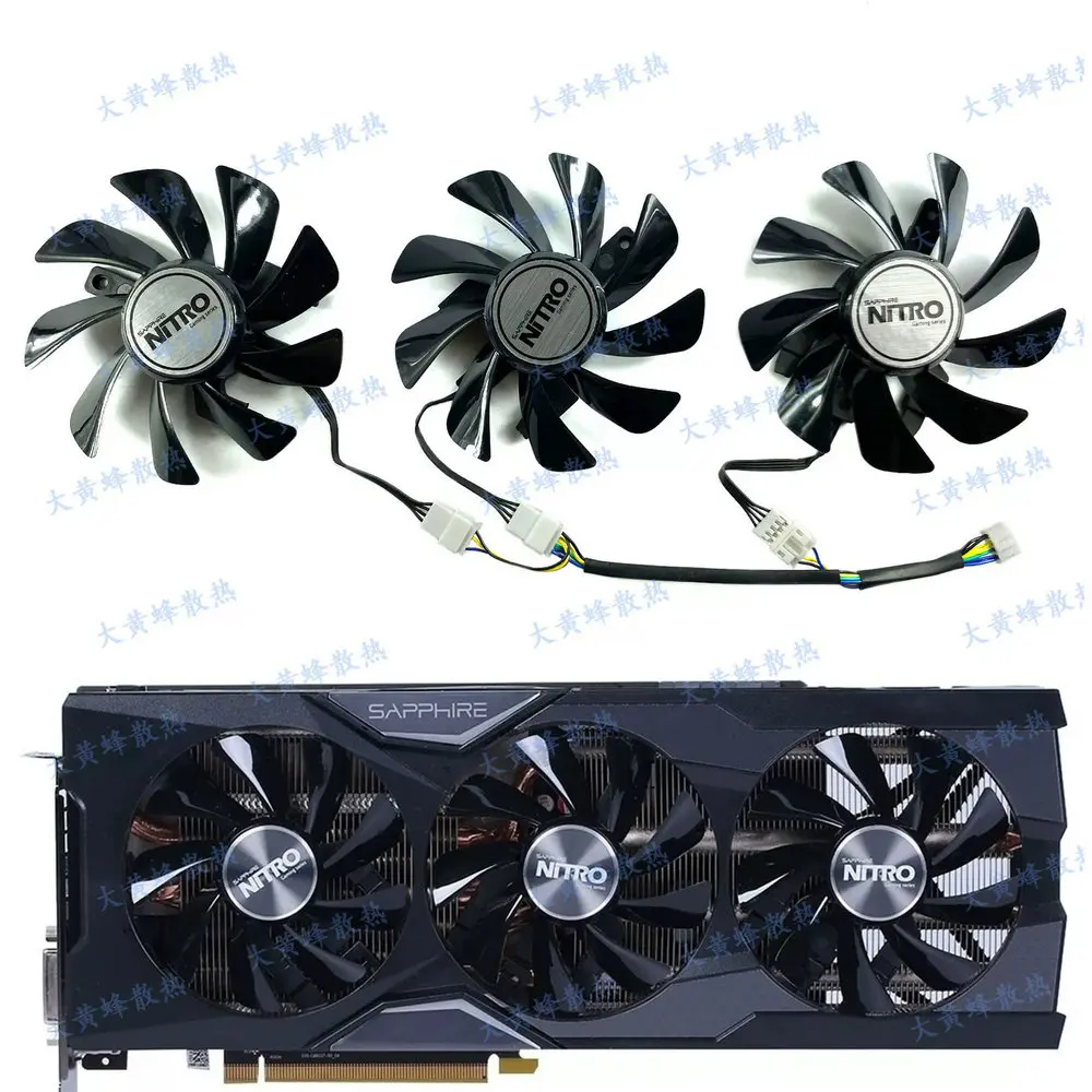 Новый охлаждающий вентилятор для видеокарты SAPPHIRE R9 FURY 4 ГБ HBM Tri-X OC