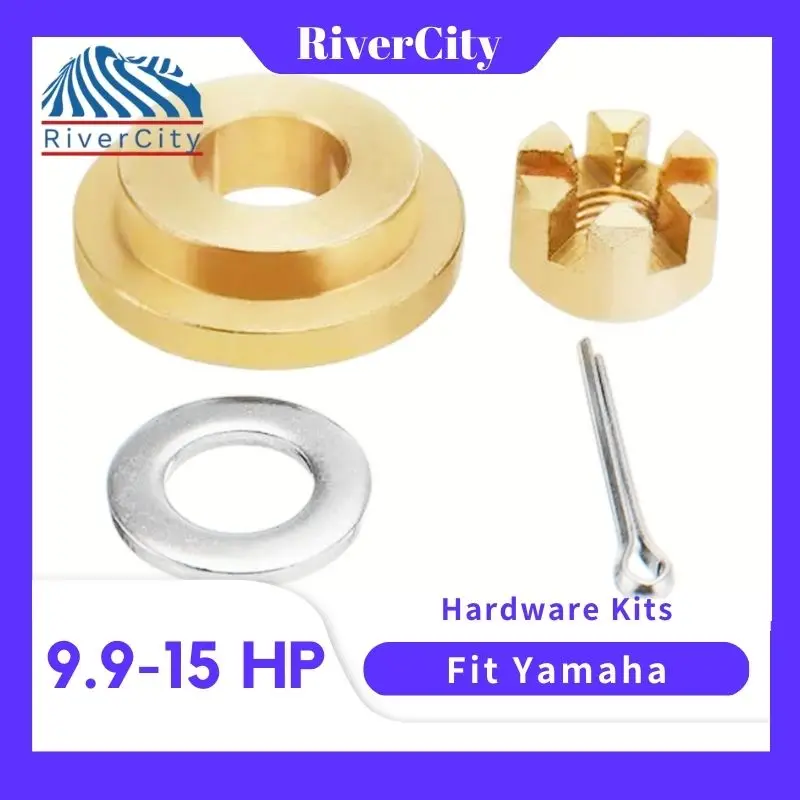 RiverCity Thrust Washer/Spacer/Washer/Nut/Cotter Pin For 9.9HP 15HP 20HP Yamaha Outboard Screw Propeller Hardware Kits