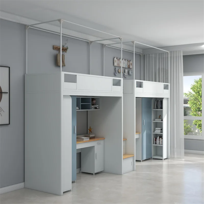 On the bed and off the table, combined bed, integrated school elevated bed, college student dormitory bed, small apartment