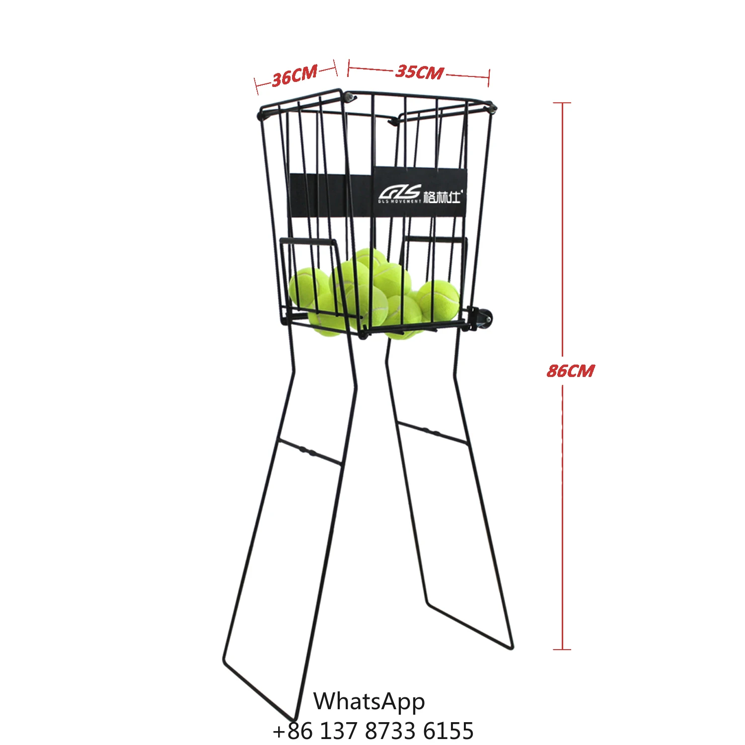 

Другие теннисные товары Портативный сборщик корзин для теннисных мячей с роликами