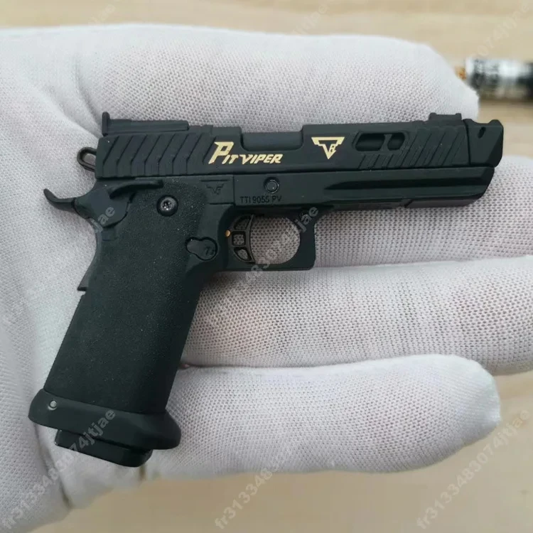 G17 G34 TTI VIPER Pistol Model Mini Toy Gun Keychain 1:3 Alloy Empire  Weapon Shell Ejection Free Assembly With Box Boys Gift